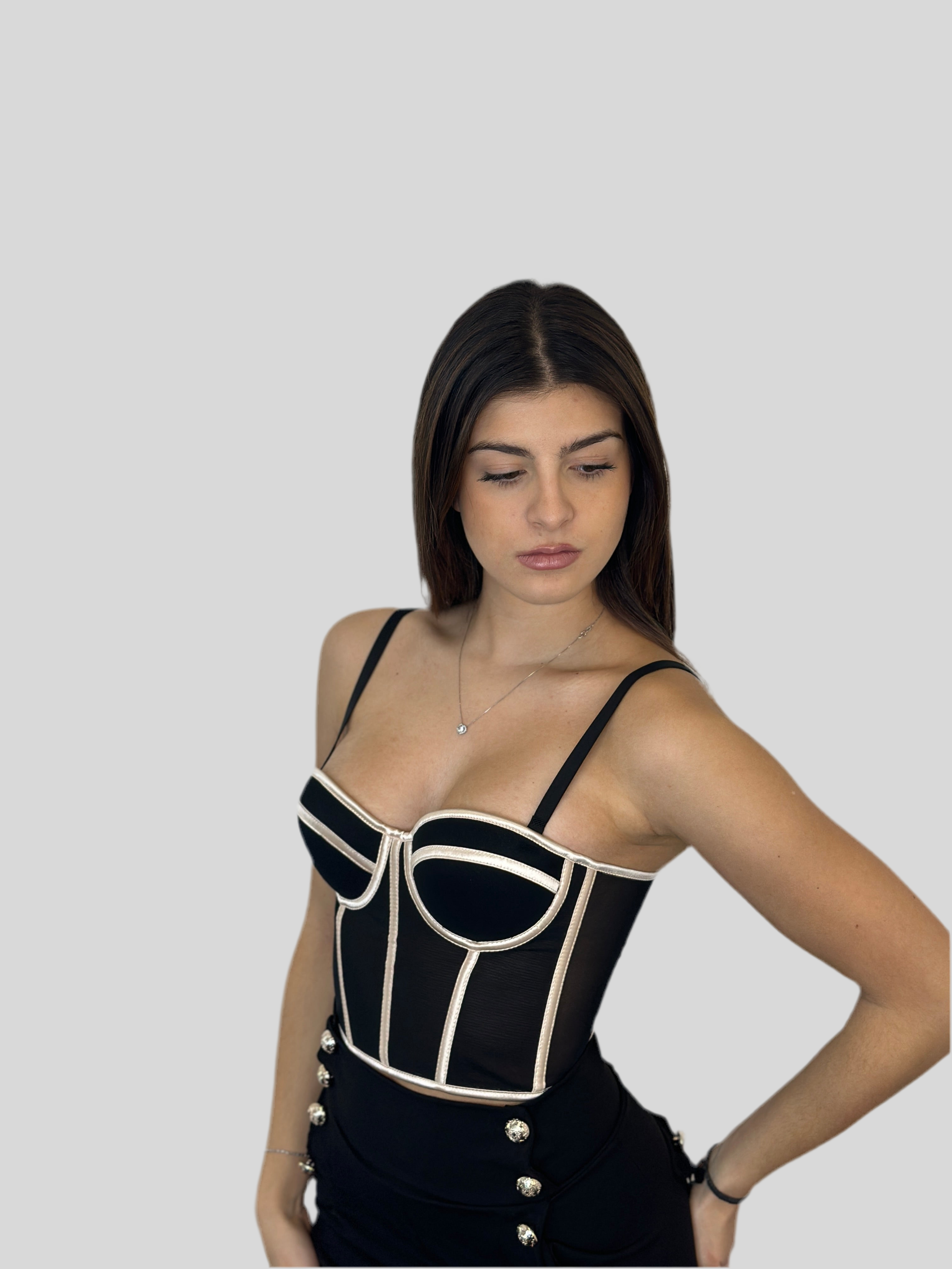Corsetto nero/oro