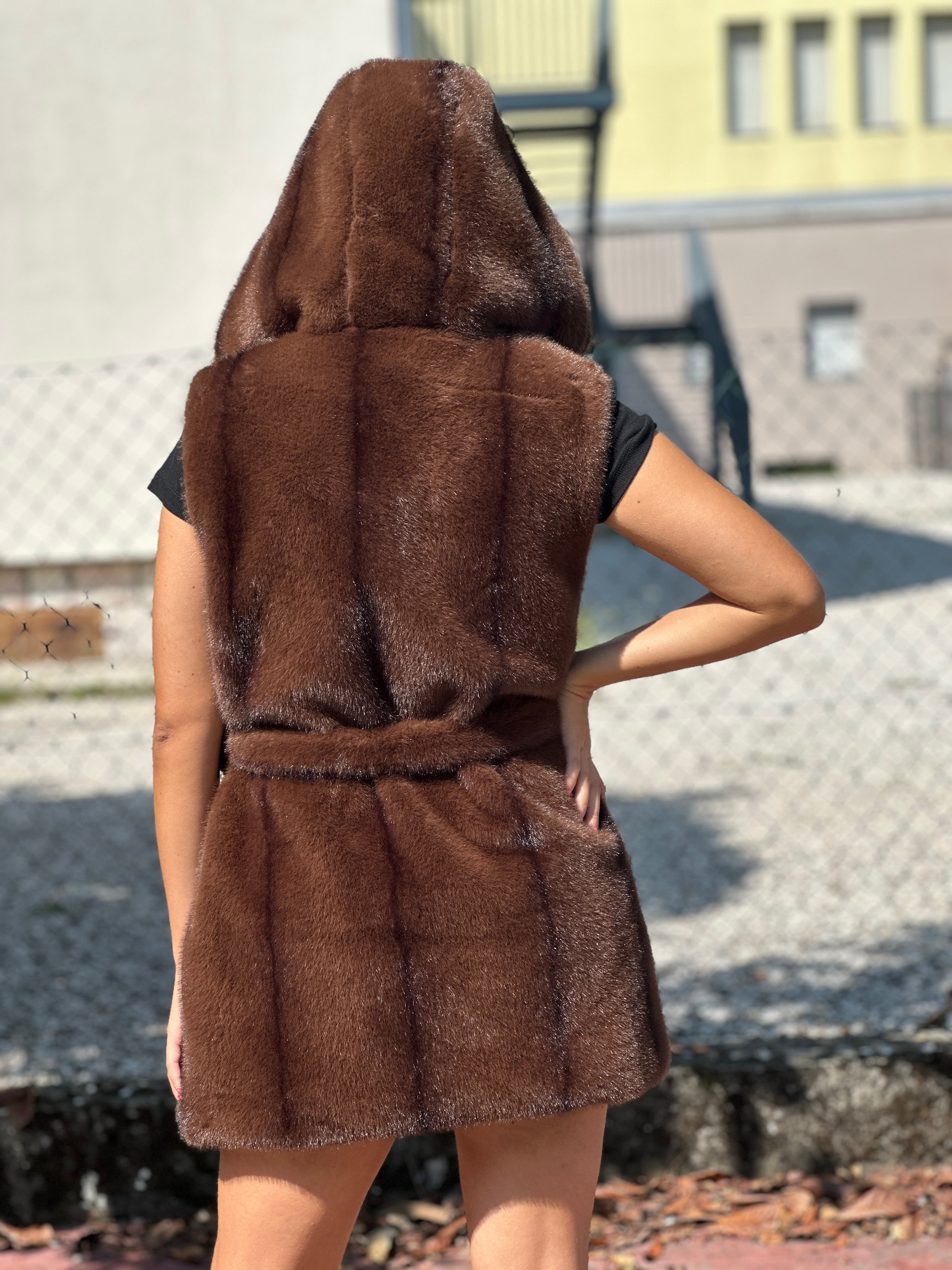 Gilet Ecopelliccia visone