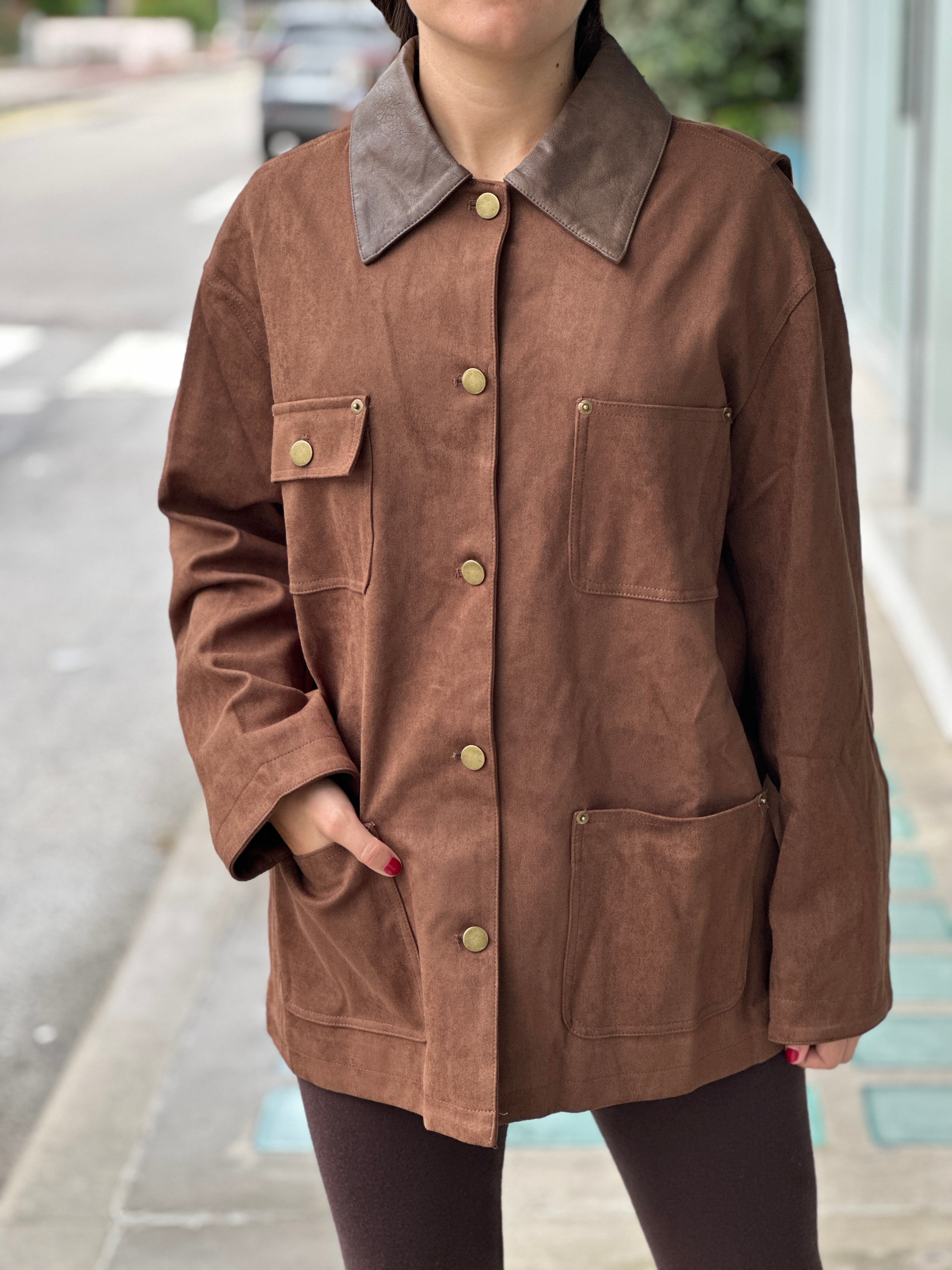 Parka in ecocamoscio