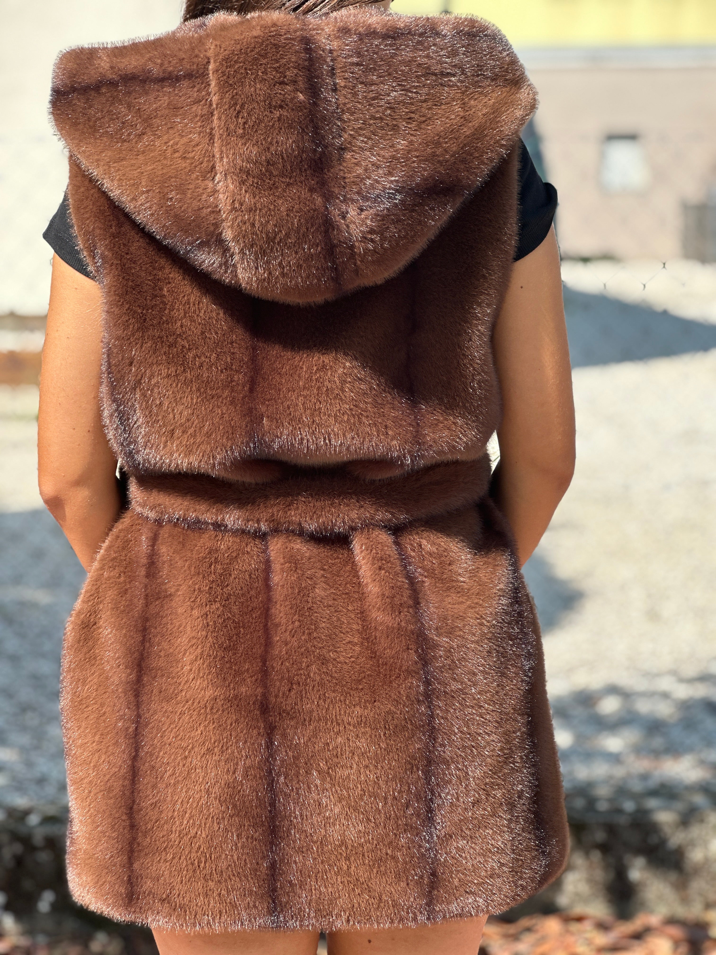 Gilet Ecopelliccia visone