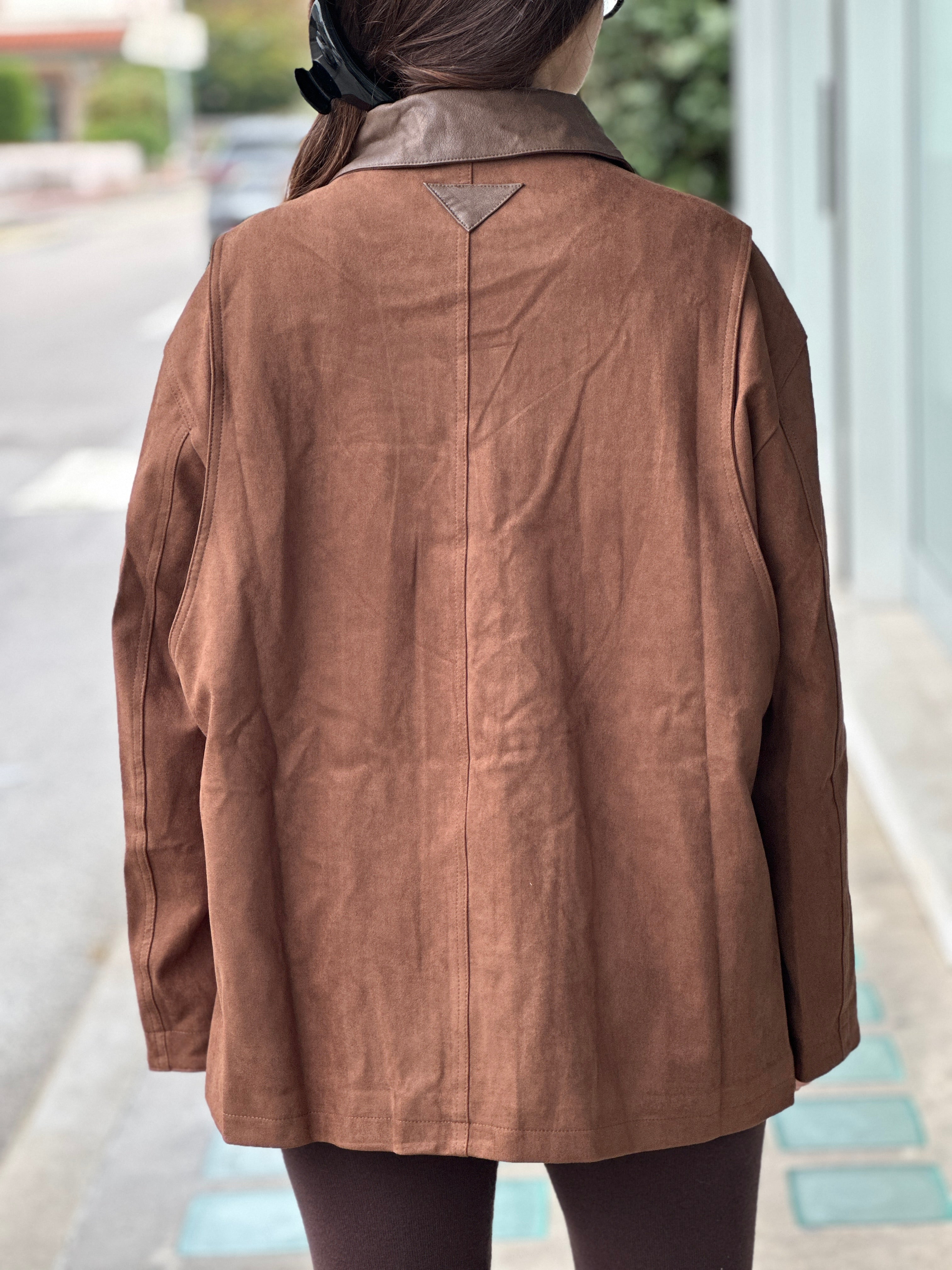Parka in ecocamoscio
