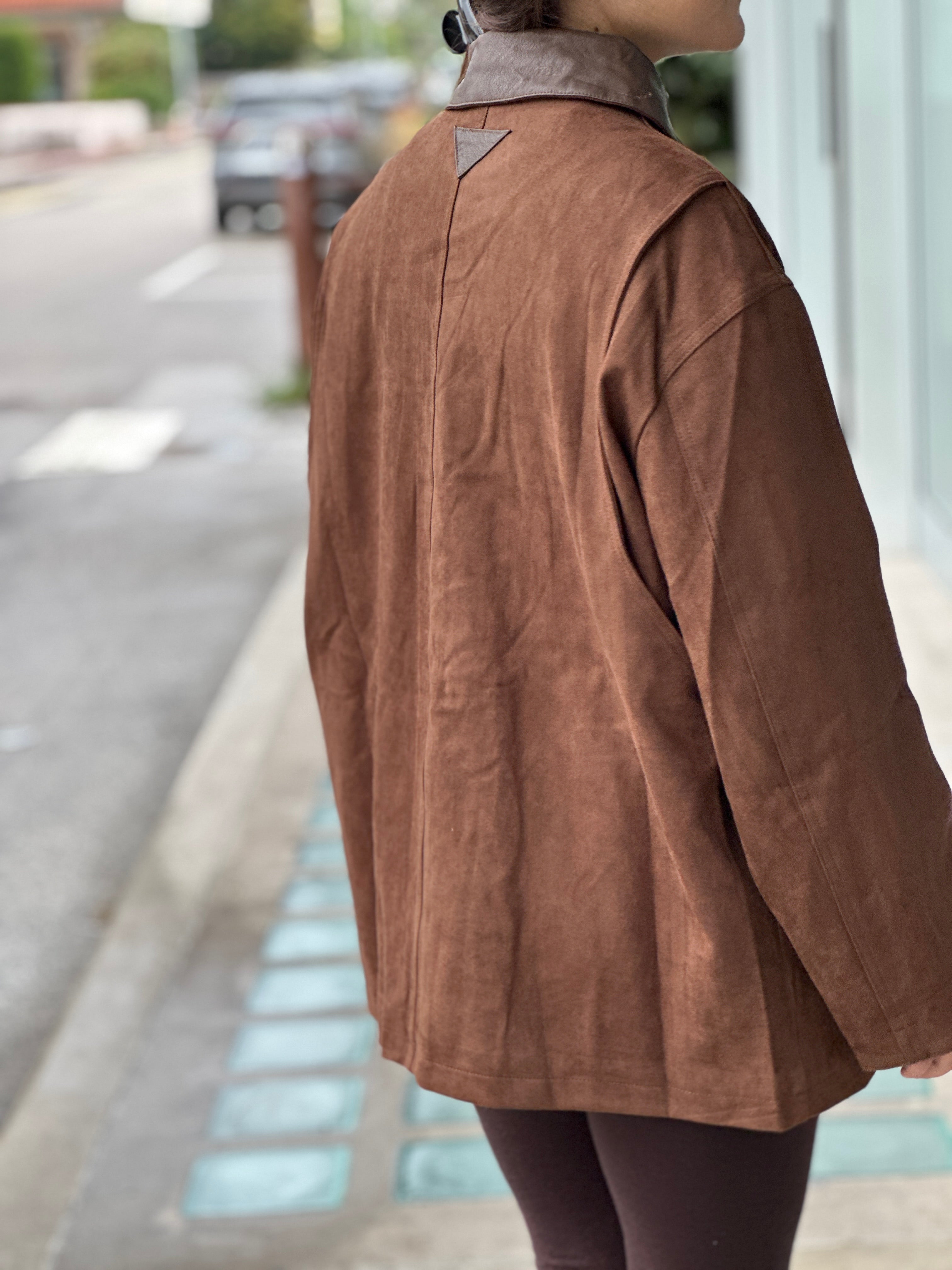 Parka in ecocamoscio