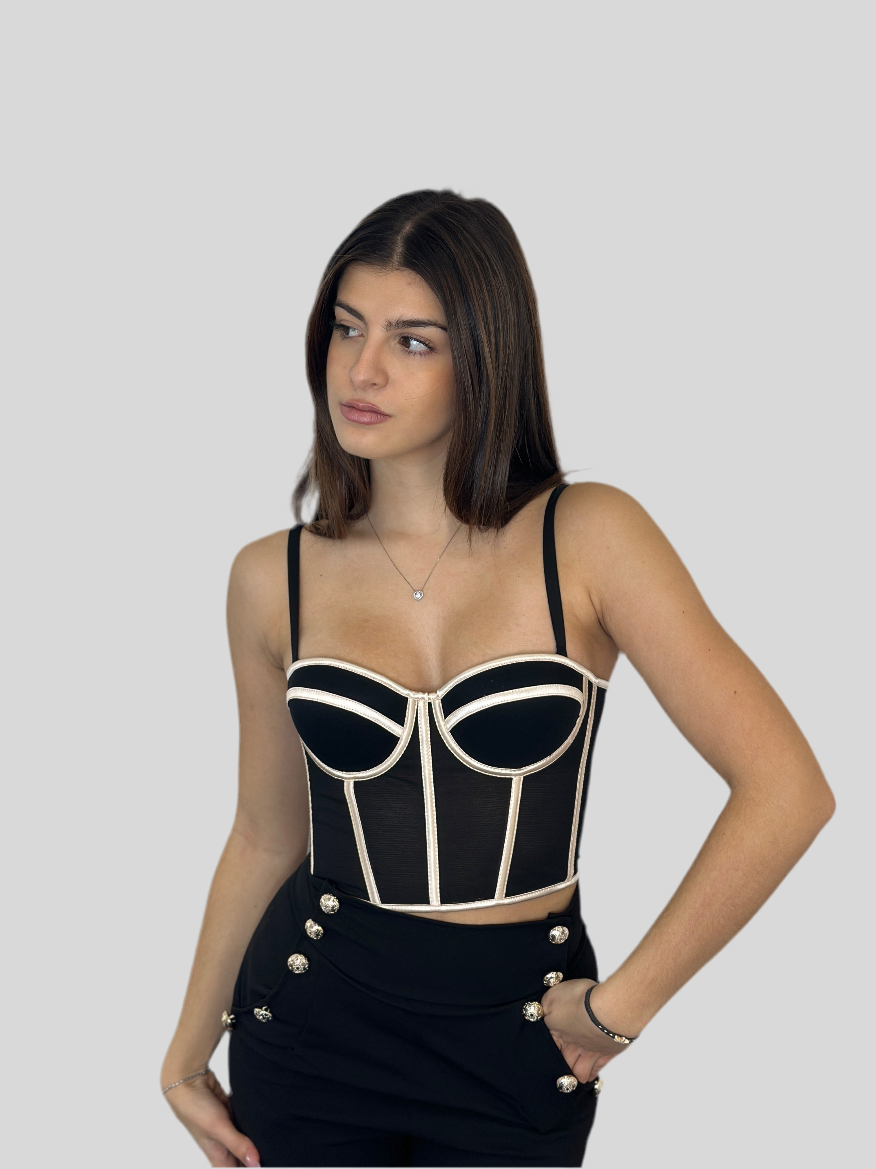 Corsetto nero/oro