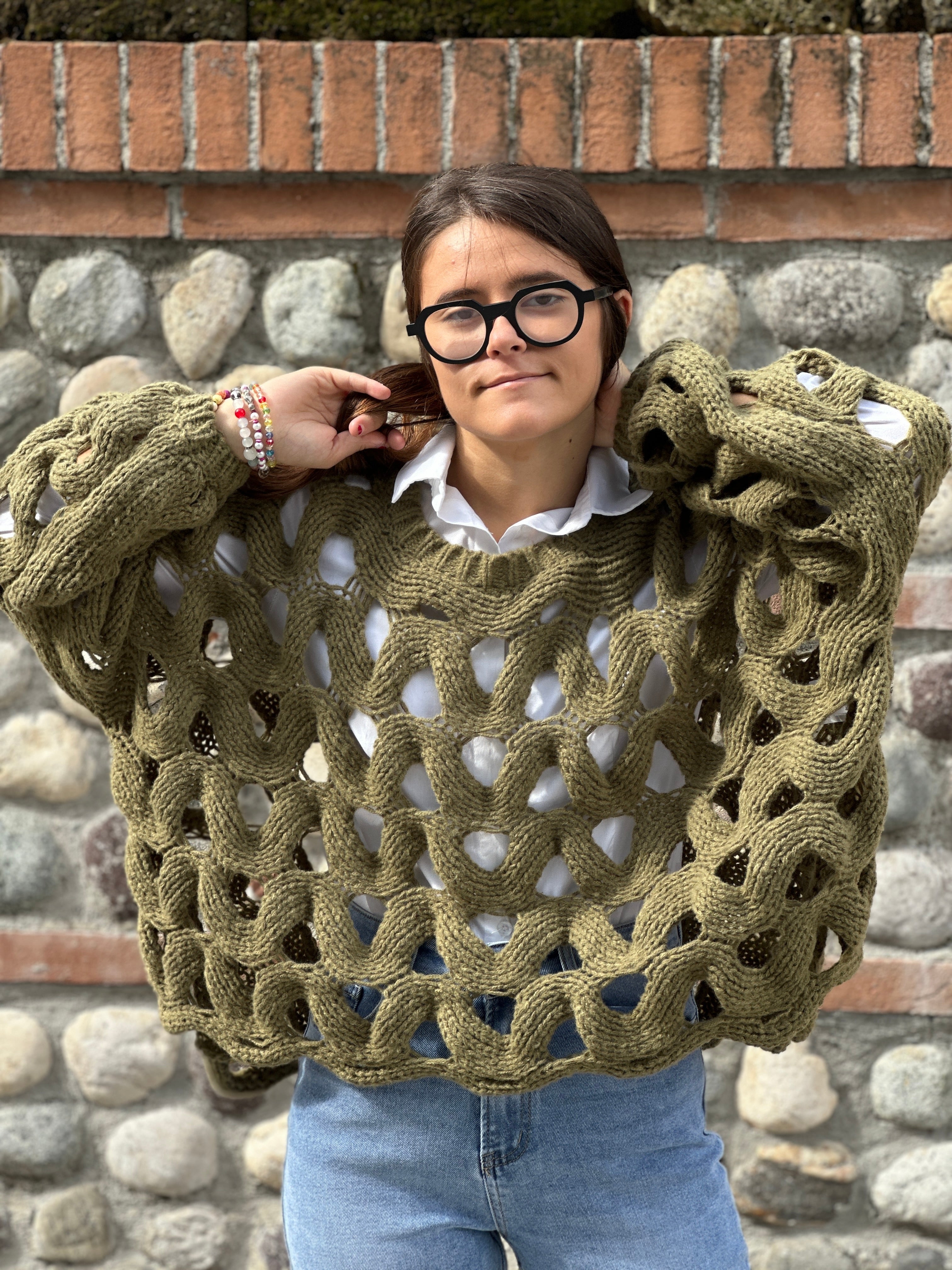 Maglione traforato