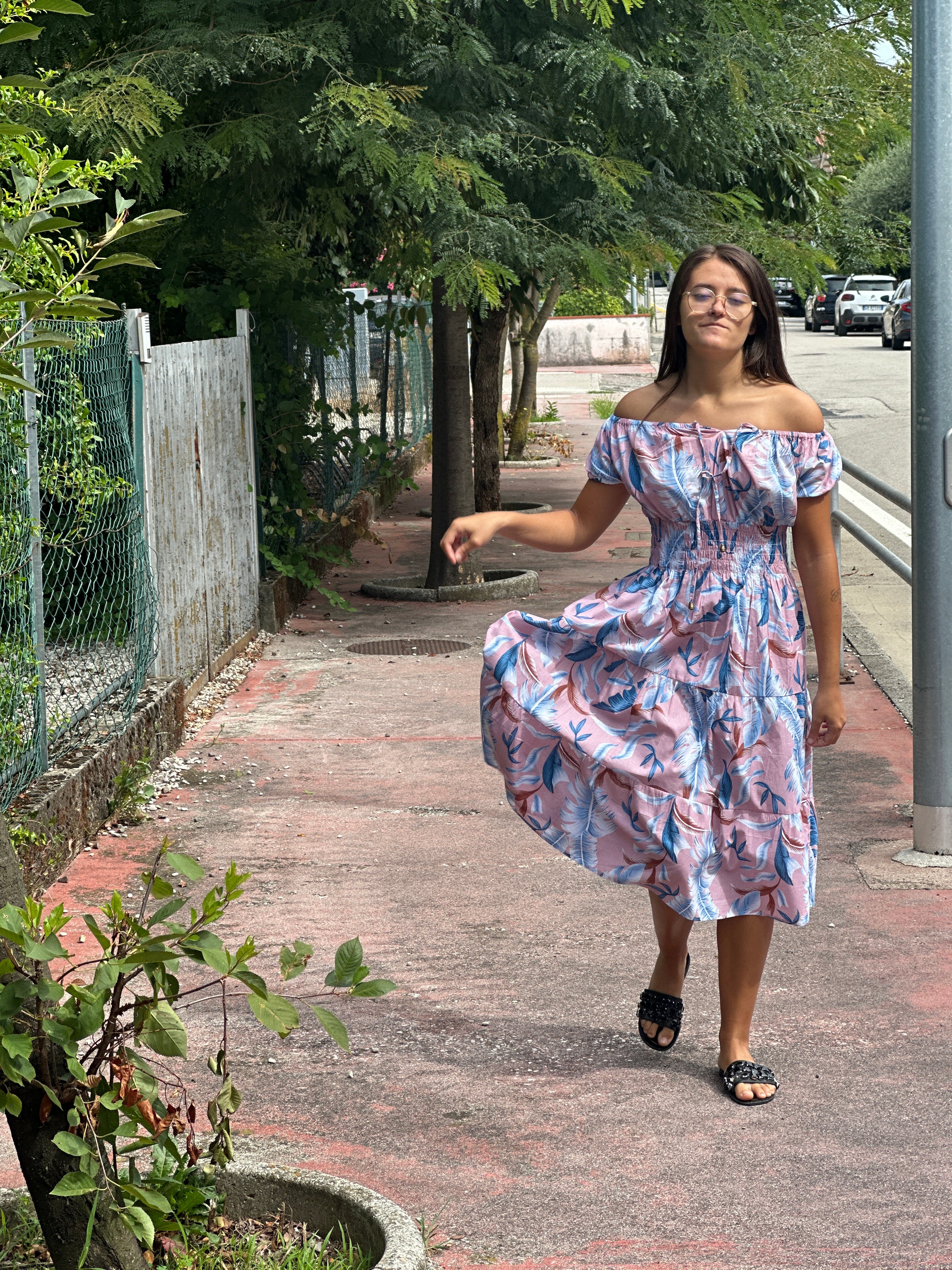 Abito bon ton rosa