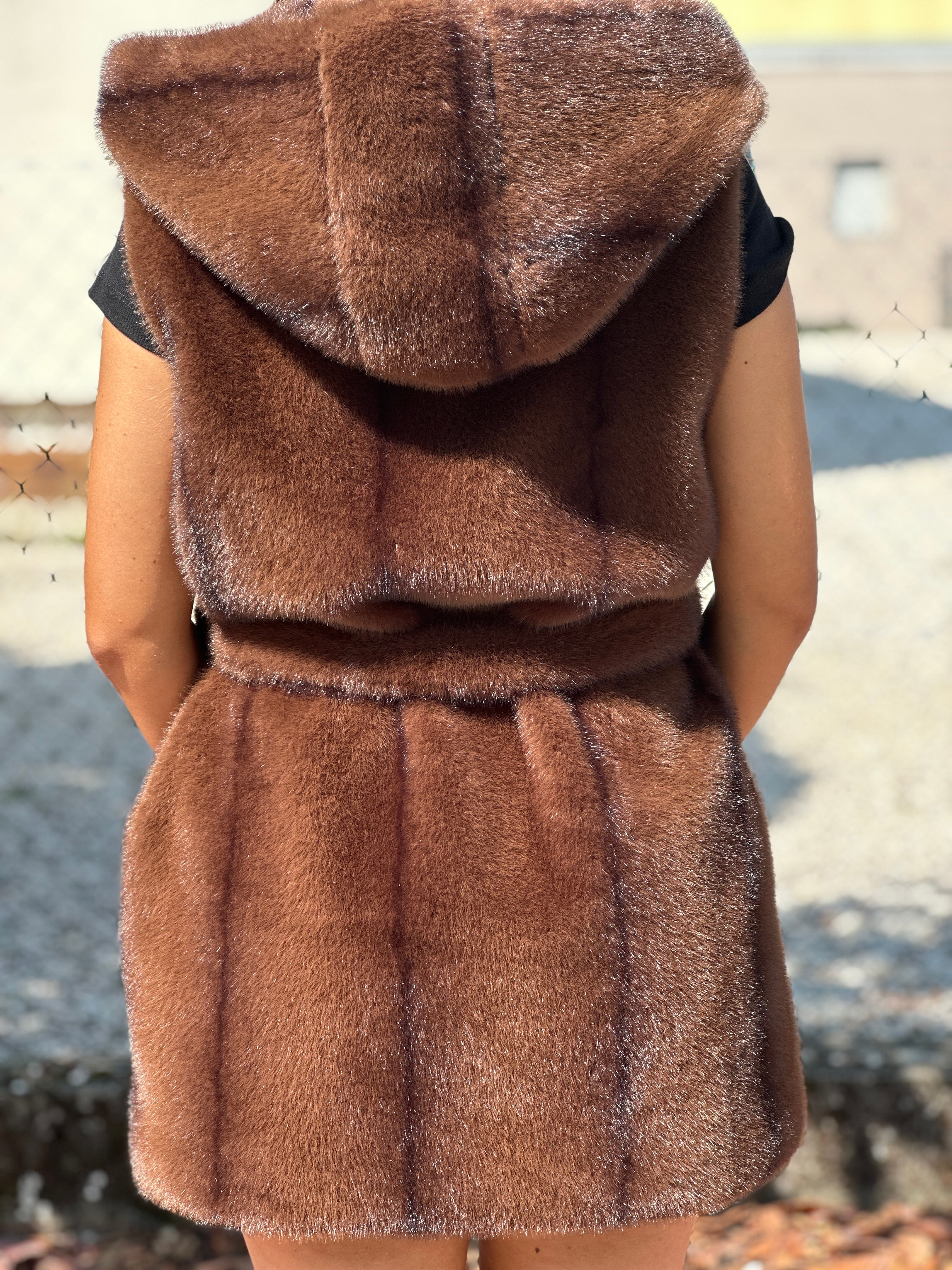 Gilet Ecopelliccia visone