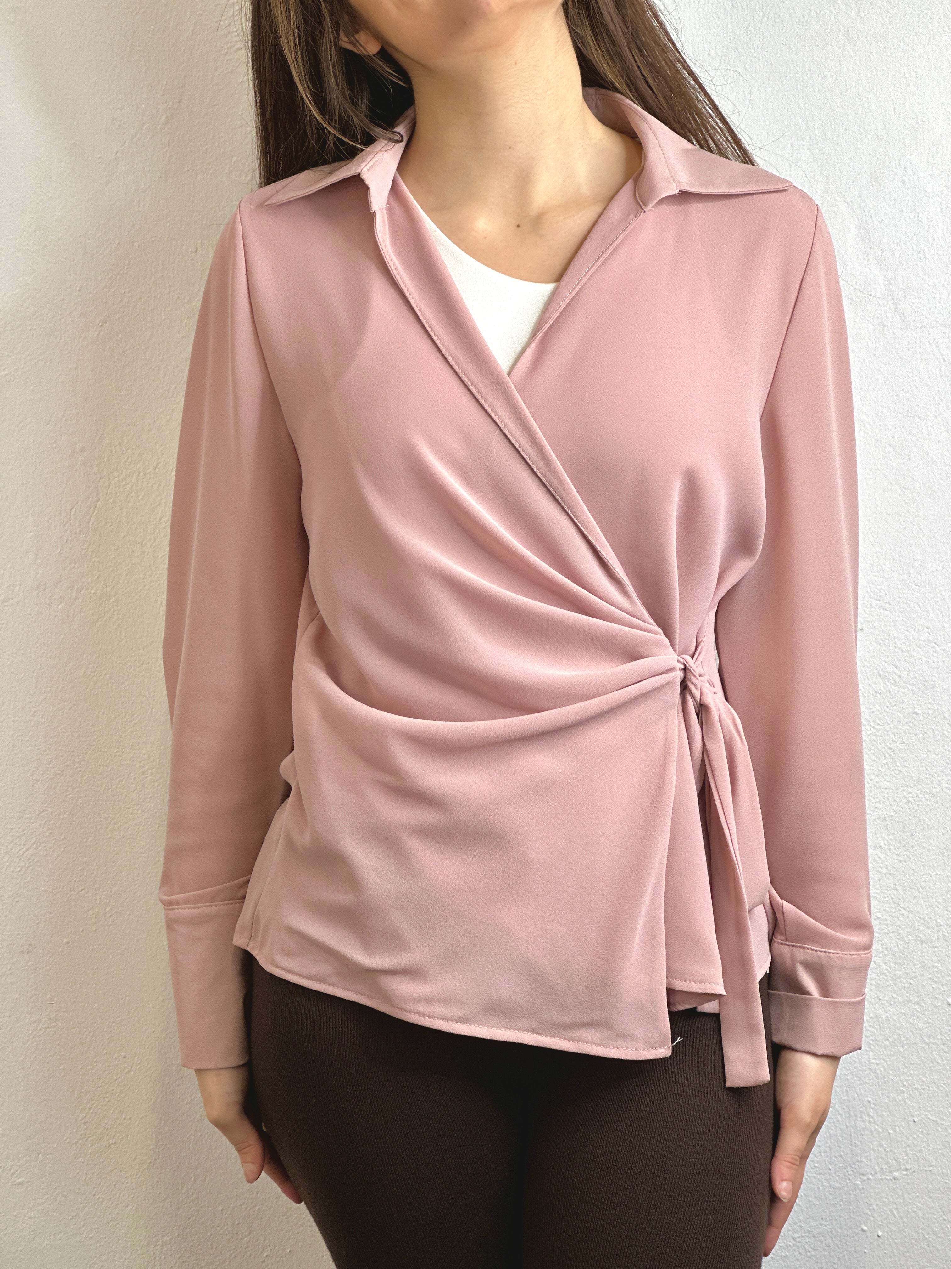 Camicia Elegante rosa cipria