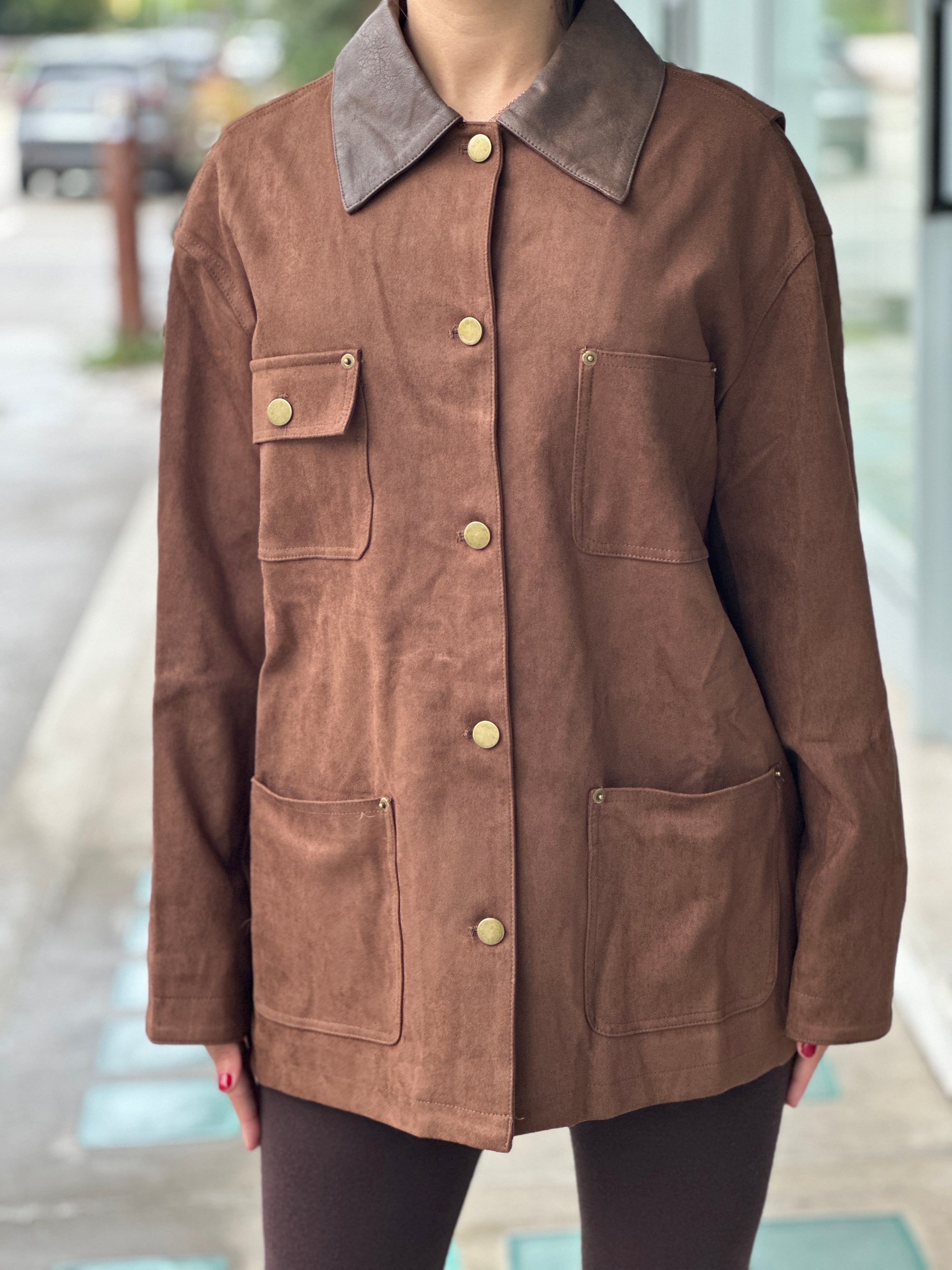 Parka in ecocamoscio