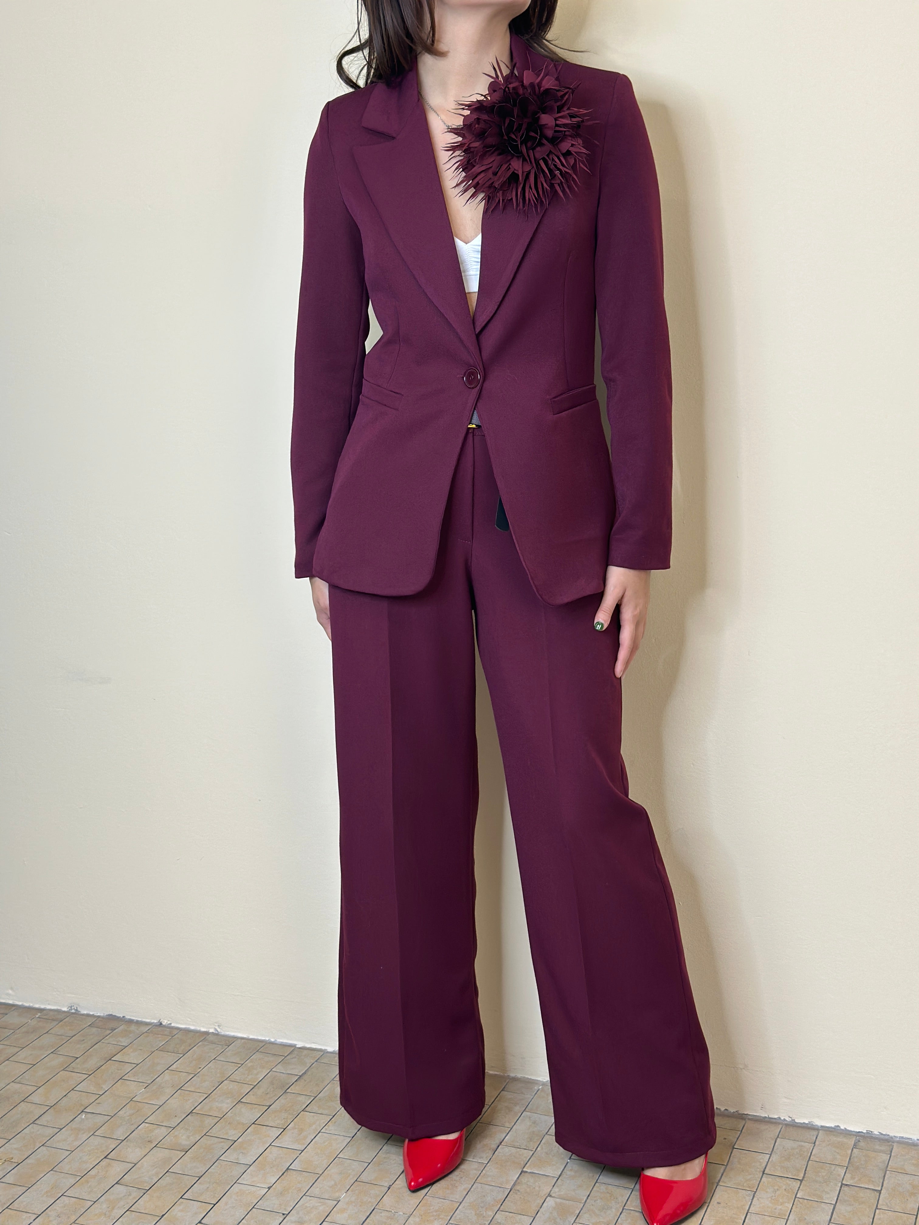 Tailleur brand Miraga bordeaux