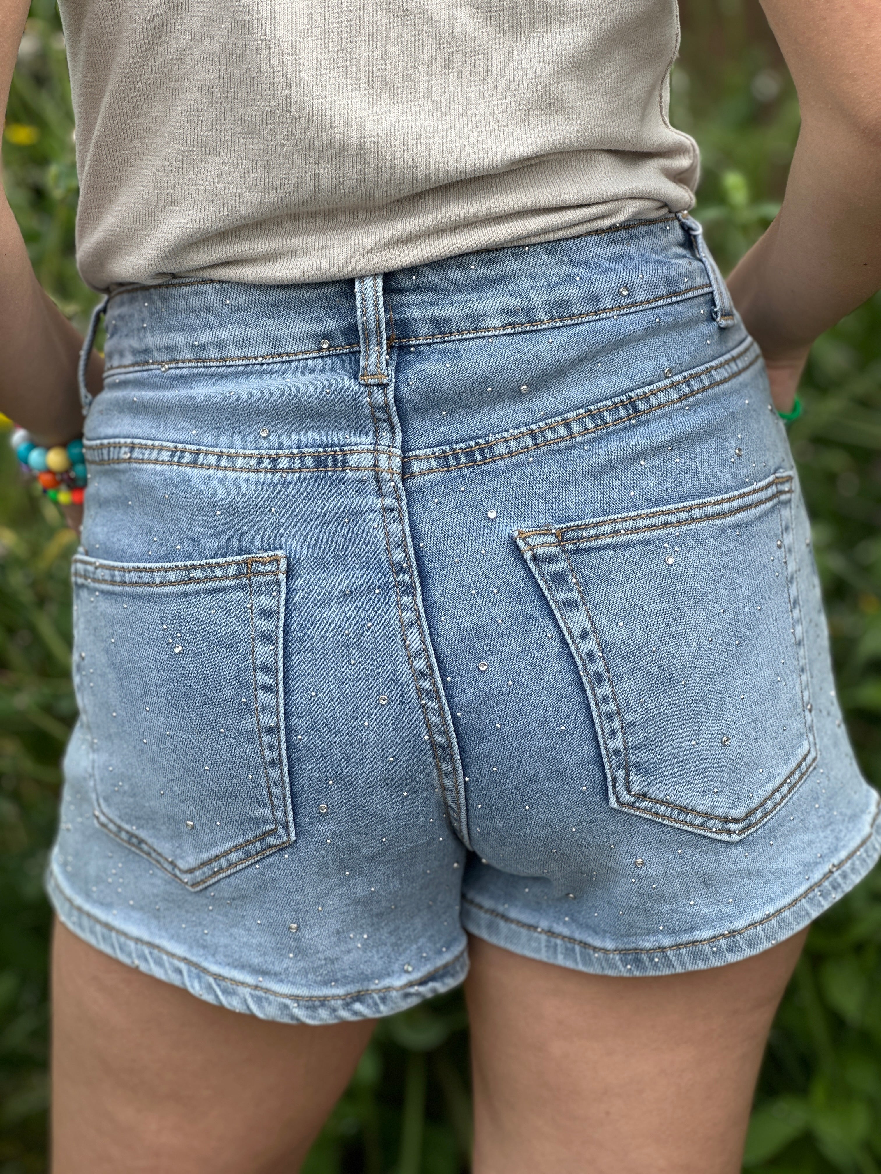 Short jeans strass