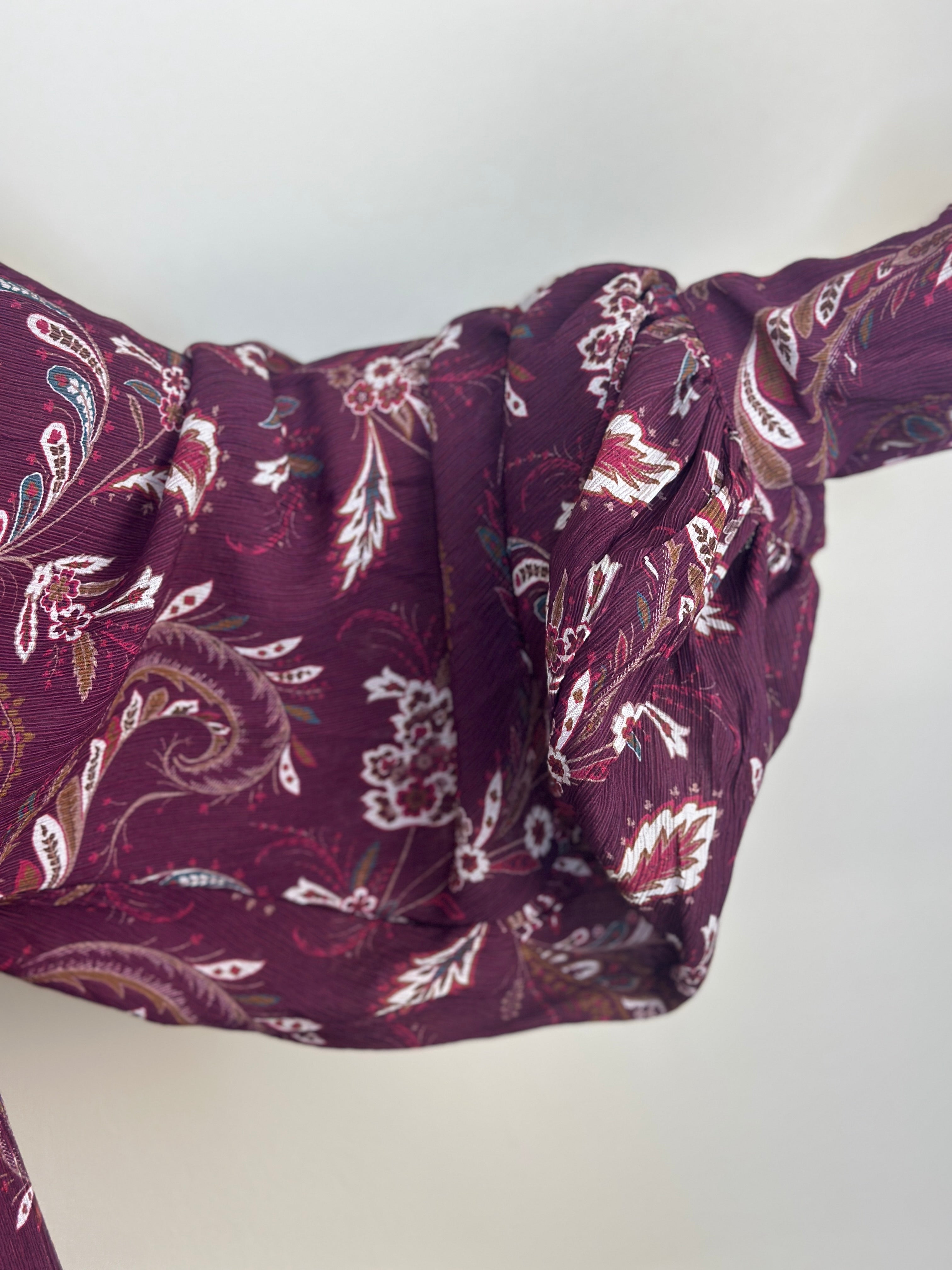 Camicia flower bordeaux