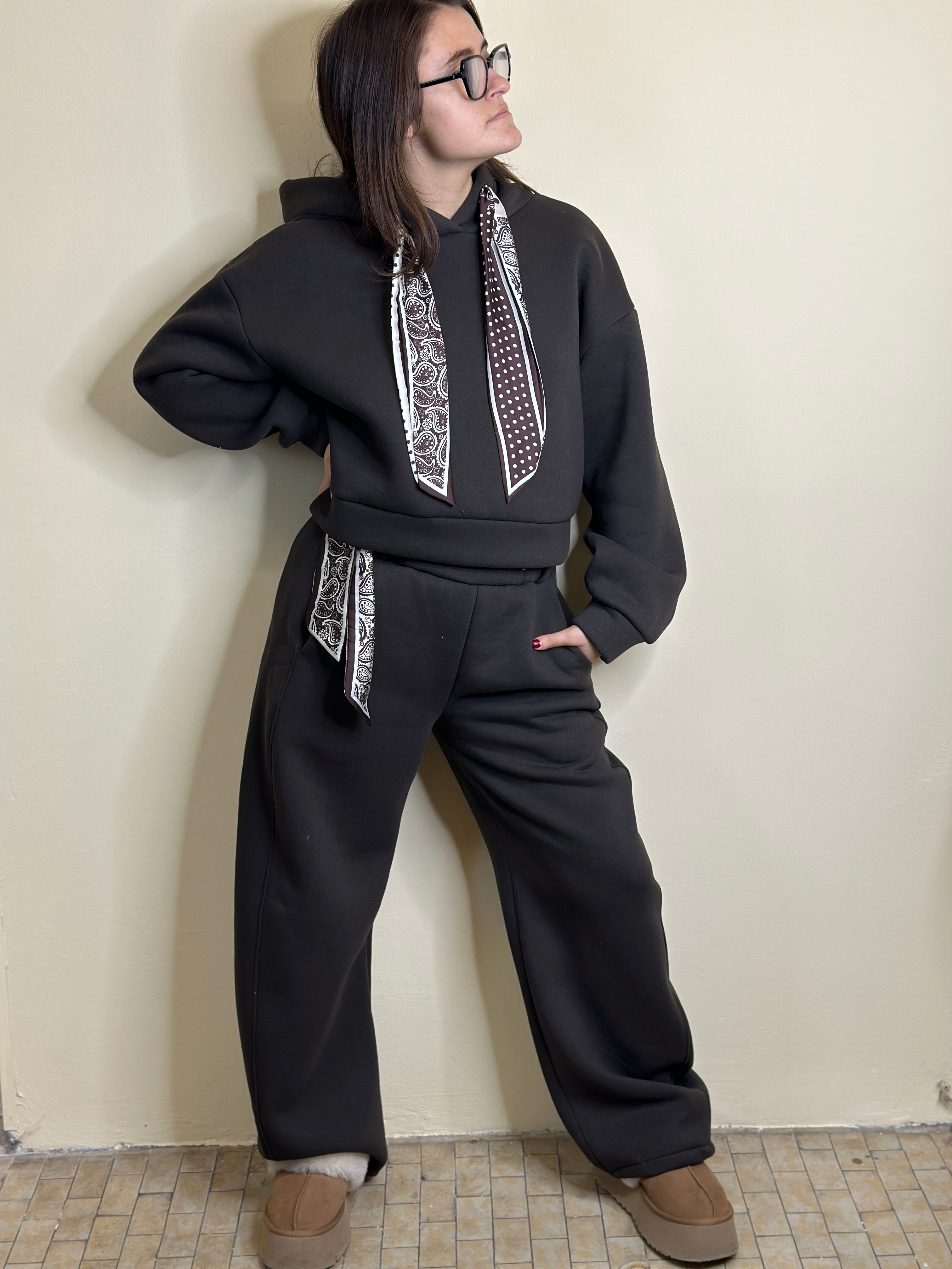 Tuta California (nero -marrone )