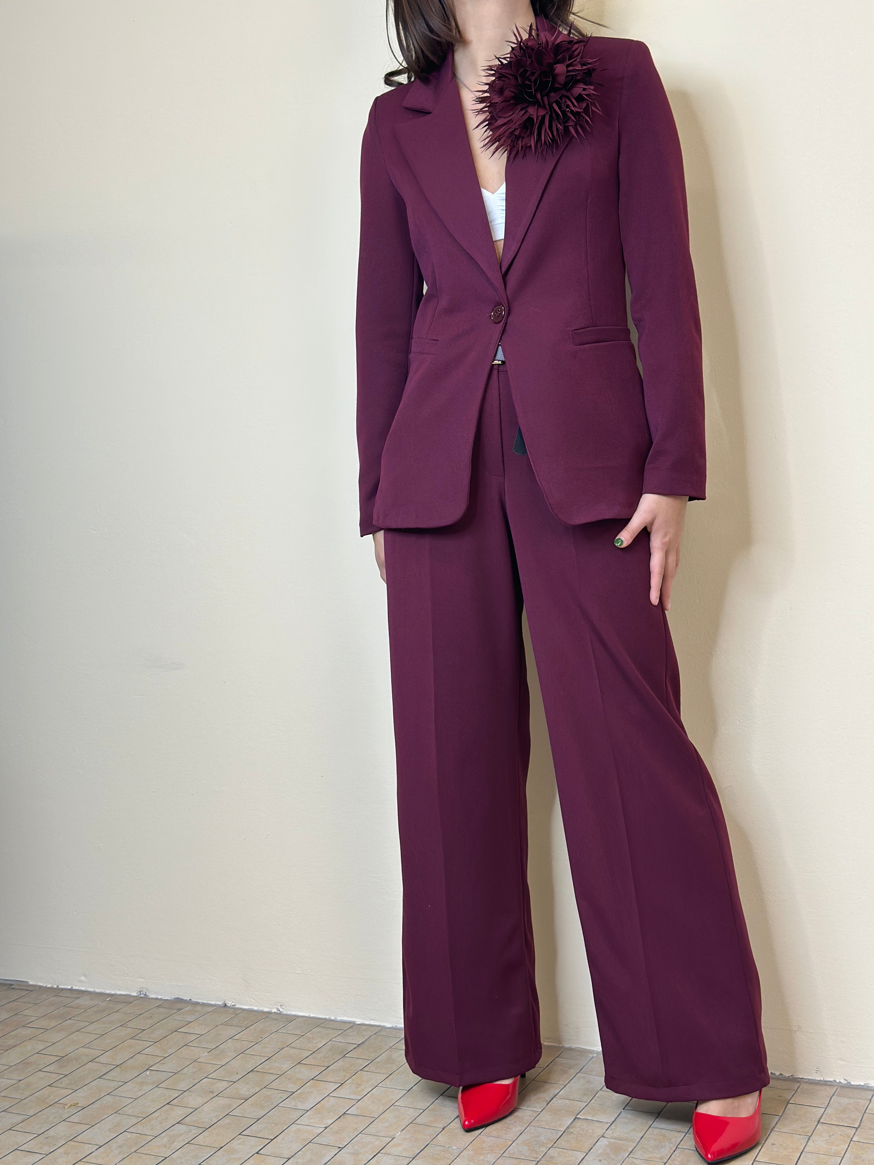 Tailleur brand Miraga bordeaux