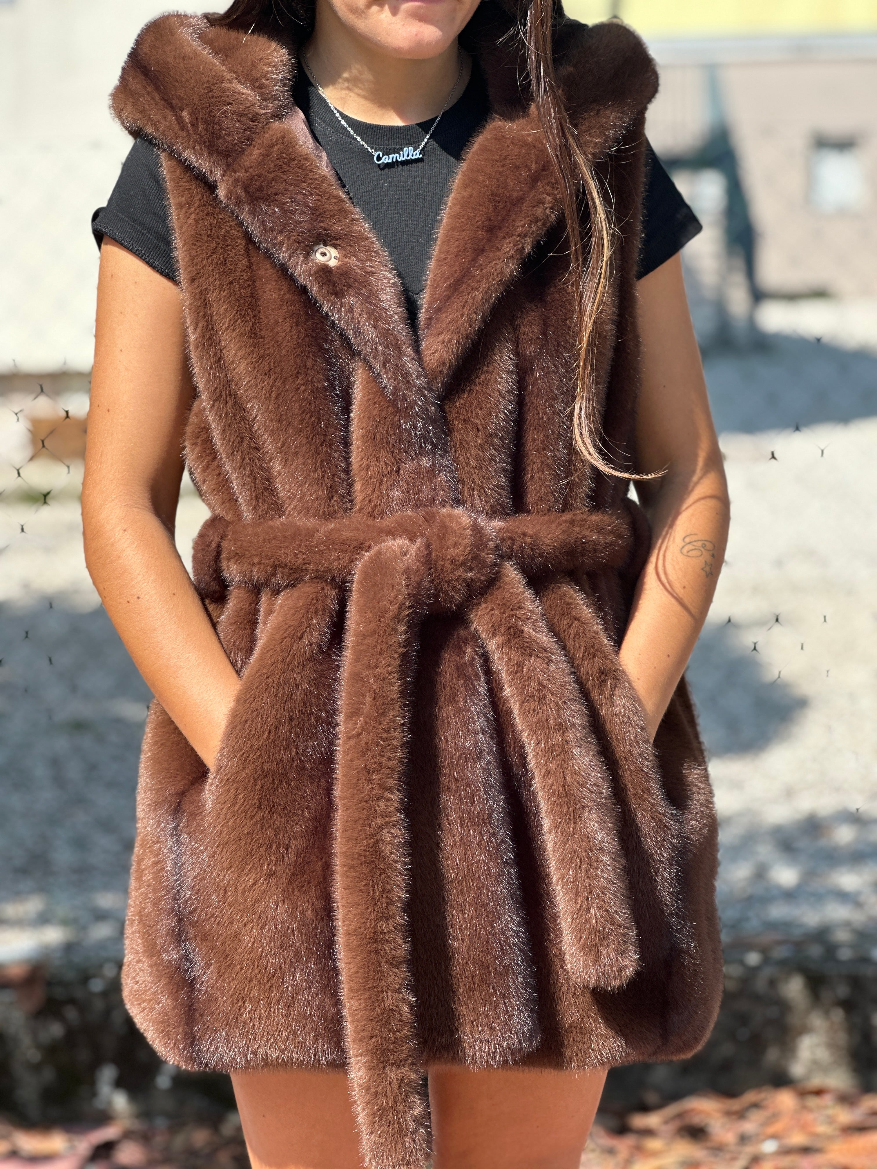 Gilet Ecopelliccia visone