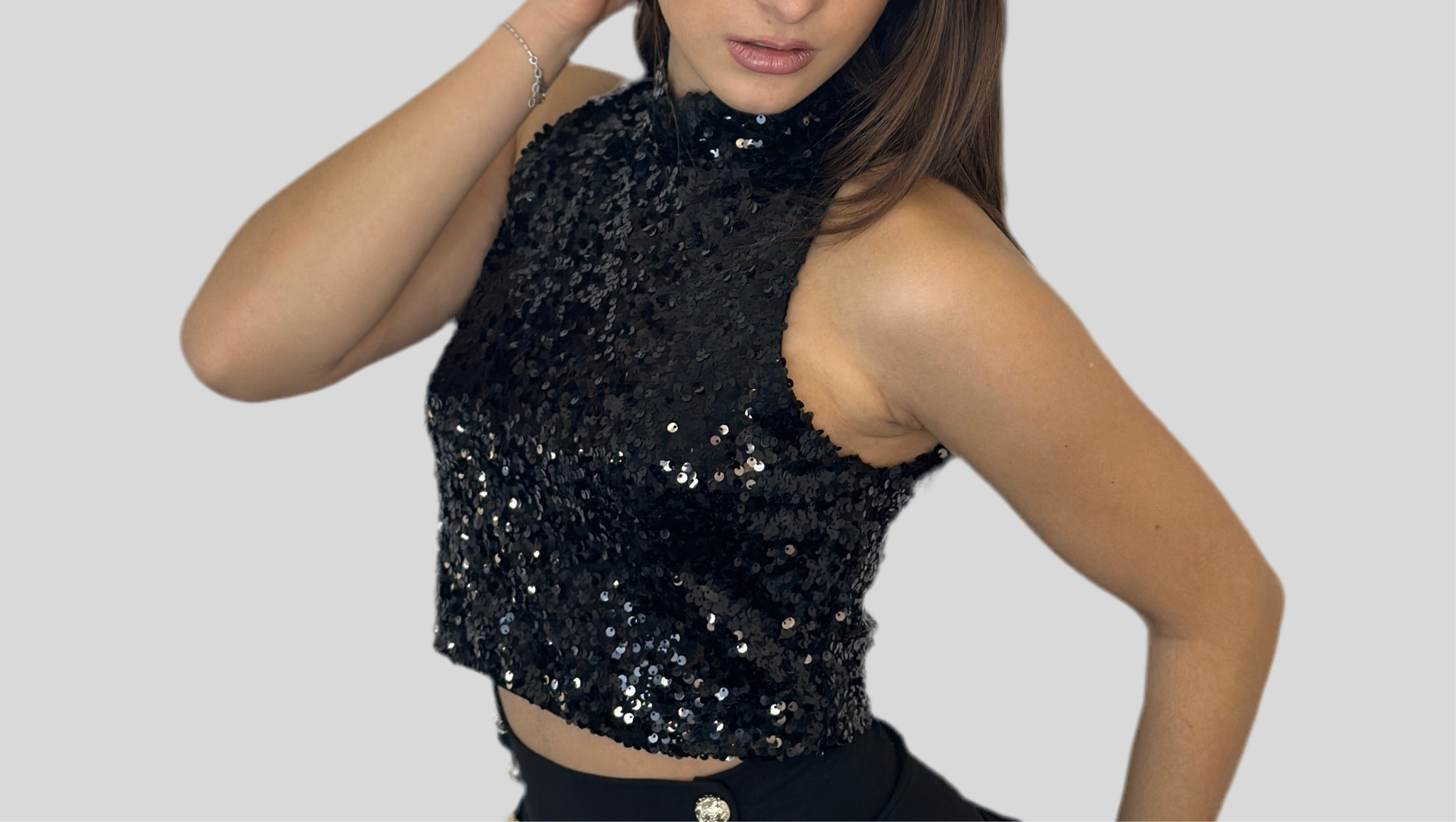 Top paillettes