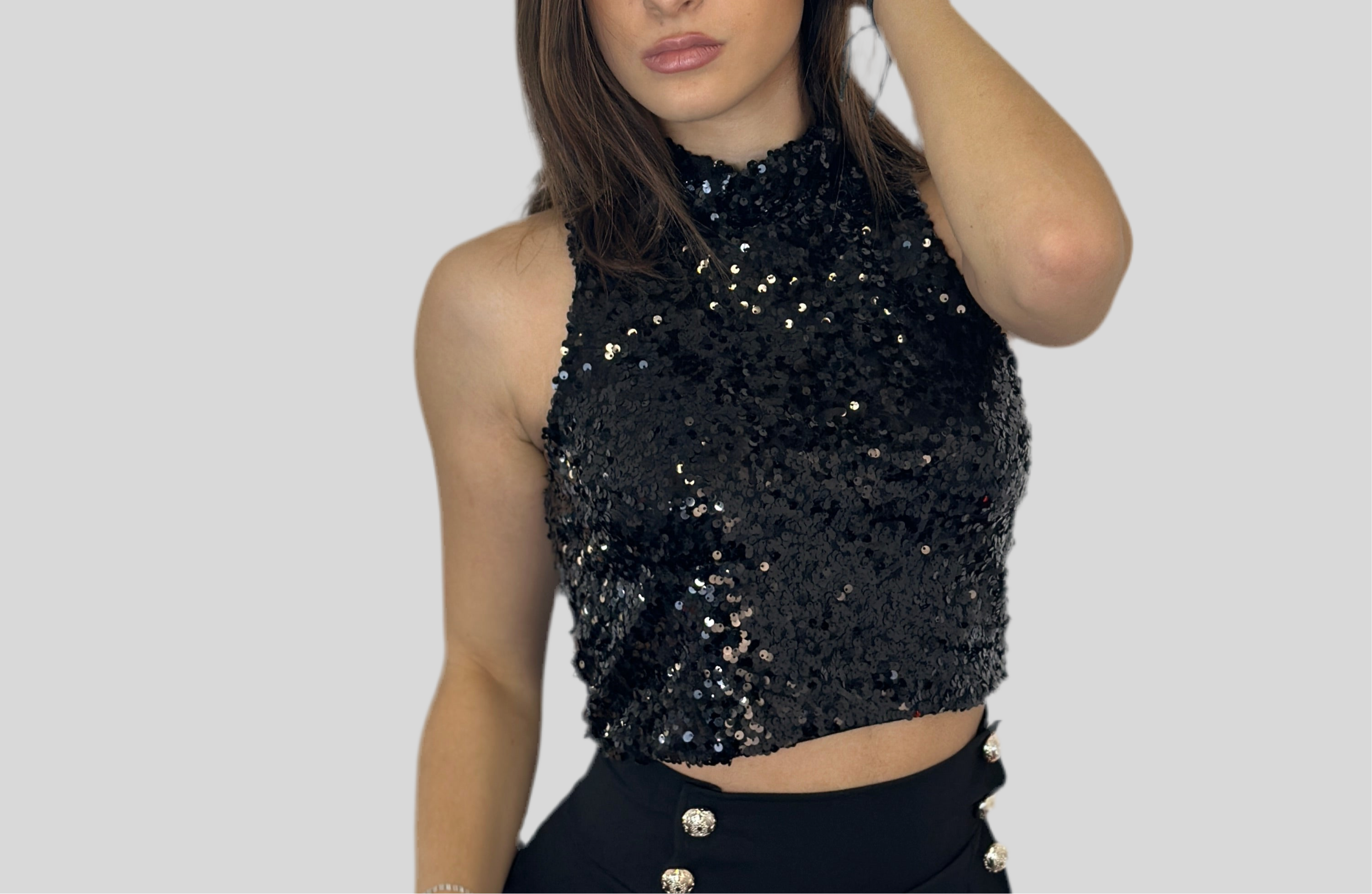Top paillettes