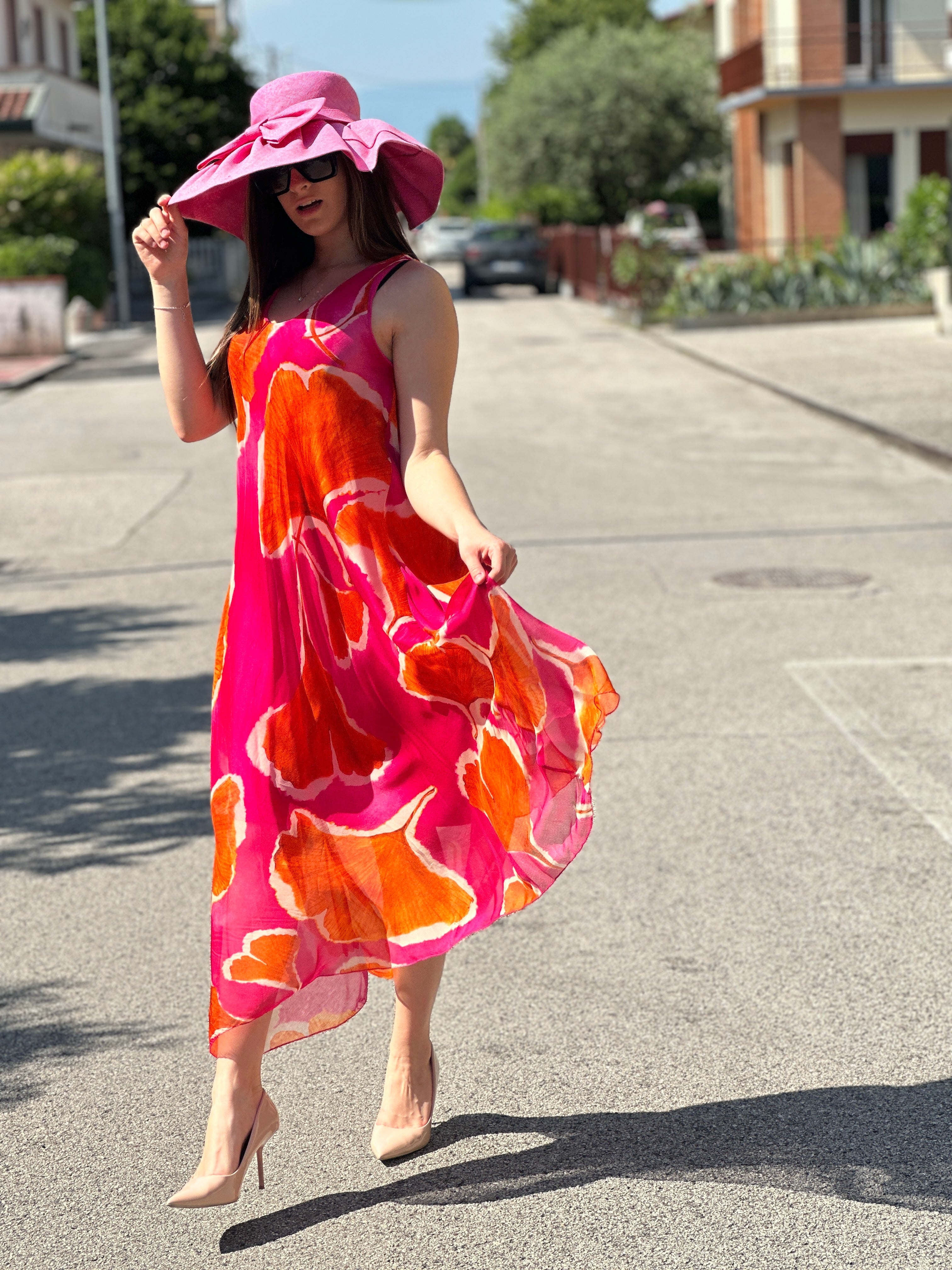 Abito Valencia Fucsia