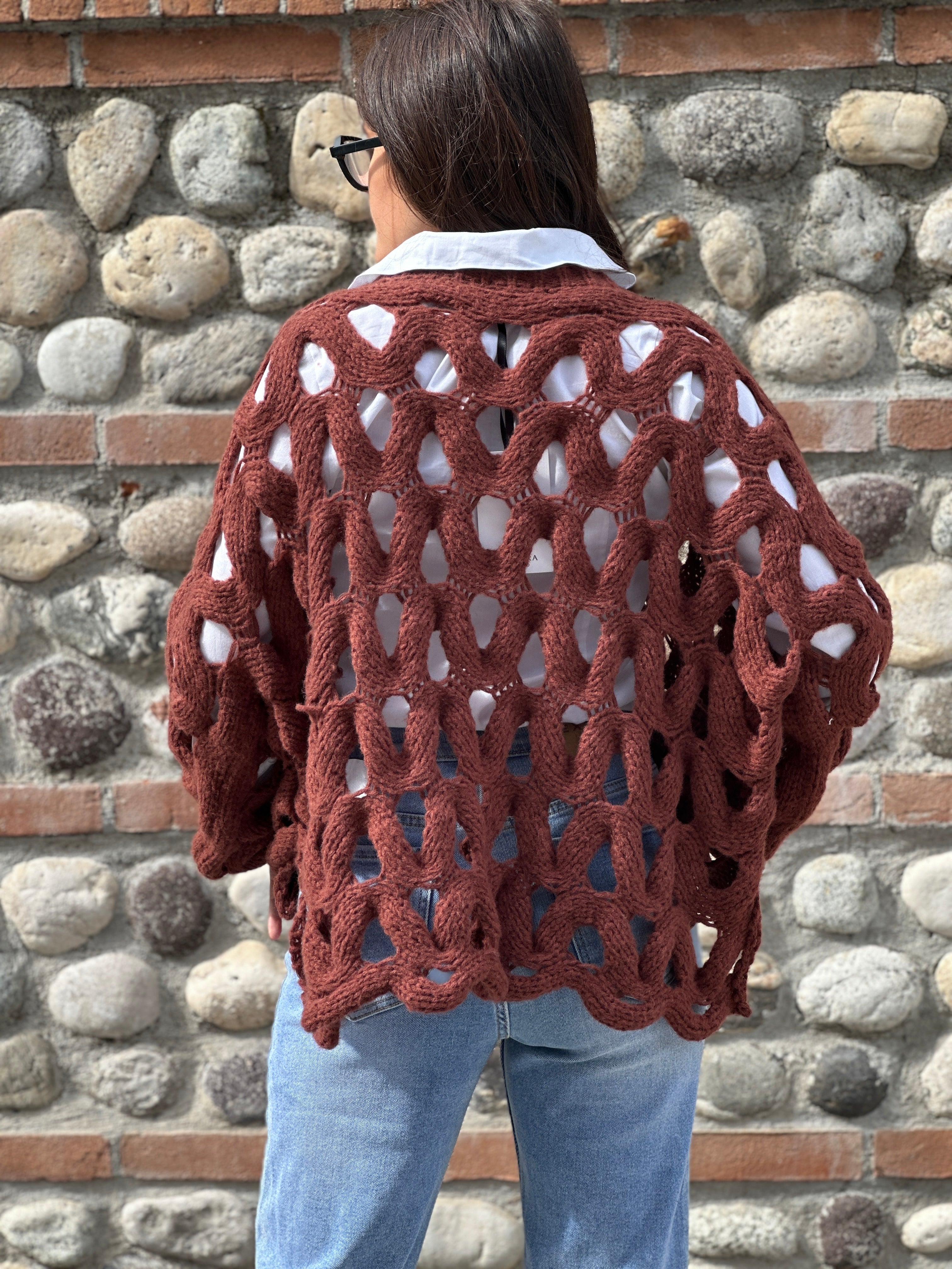 Maglione traforato
