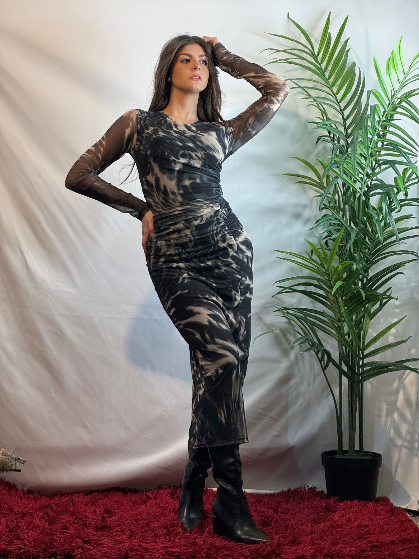 Abito top sfumato lungo